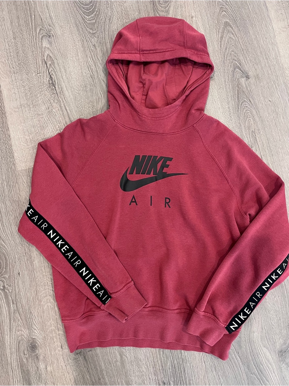 Nike Air Women's / Unisex Hooded Sweatshirt - Red with Black Logo
